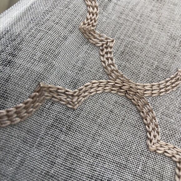 Sonoma Decorative Window Curtain Panels 2 Pack Leaf Embroidery - Picture 8 of 13